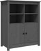 vidaXL - Dressoir - 83x41,5x100 - cm - massief - grenenhout - grijs