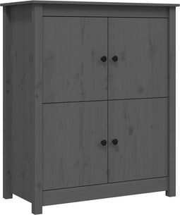 vidaXL - Dressoir - 83x41,5x100 - cm - massief - grenenhout - grijs