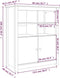 vidaXL - Dressoir - 83x41,5x100 - cm - massief - grenenhout - grijs