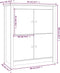 vidaXL - Dressoir - 83x41,5x100 - cm - massief - grenenhout - grijs