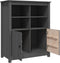 vidaXL - Dressoir - 83x41,5x100 - cm - massief - grenenhout - grijs