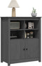 vidaXL - Dressoir - 83x41,5x100 - cm - massief - grenenhout - grijs