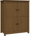 vidaXL - Dressoir - 83x41,5x100 - cm - massief - grenenhout - honingbruin