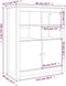 vidaXL - Dressoir - 83x41,5x100 - cm - massief - grenenhout - honingbruin