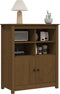 vidaXL - Dressoir - 83x41,5x100 - cm - massief - grenenhout - honingbruin