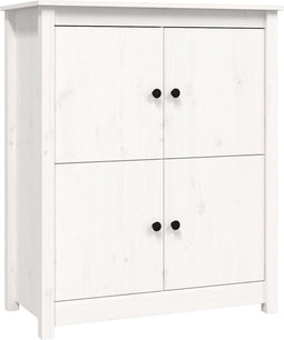 vidaXL - Dressoir - 83x41,5x100 - cm - massief - grenenhout - wit