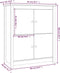 vidaXL - Dressoir - 83x41,5x100 - cm - massief - grenenhout - wit