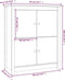 vidaXL - Dressoir - 83x41,5x100 - cm - massief - grenenhout - zwart