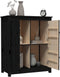 vidaXL - Dressoir - 83x41,5x100 - cm - massief - grenenhout - zwart