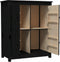 vidaXL - Dressoir - 83x41,5x100 - cm - massief - grenenhout - zwart