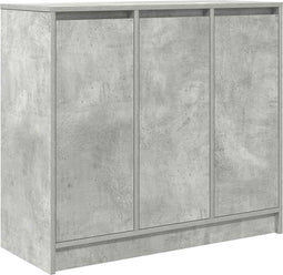 vidaXL - Dressoir - 85x34x76 - cm - bewerkt - hout - betongrijs