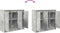 vidaXL - Dressoir - 85x34x76 - cm - bewerkt - hout - betongrijs