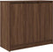 vidaXL - Dressoir - 85x34x76 - cm - bewerkt - hout - bruin - eikenkleurig