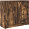vidaXL - Dressoir - 85x34x76 - cm - bewerkt - hout - gerookt - eikenkleurig