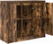 vidaXL - Dressoir - 85x34x76 - cm - bewerkt - hout - gerookt - eikenkleurig