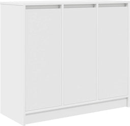 vidaXL - Dressoir - 85x34x76 - cm - bewerkt - hout - wit
