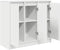 vidaXL - Dressoir - 85x34x76 - cm - bewerkt - hout - wit
