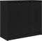 vidaXL - Dressoir - 85x34x76 - cm - spaanplaat - zwart - eikenkleurig