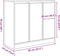 vidaXL - Dressoir - 85x34x76 - cm - spaanplaat - zwart - eikenkleurig