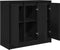 vidaXL - Dressoir - 85x34x76 - cm - spaanplaat - zwart - eikenkleurig