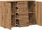 vidaXL - Dressoir - 88x30x64 - cm - bewerkt - hout - artisanaal - eikenkleur