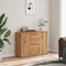 vidaXL - Dressoir - 88x30x64 - cm - bewerkt - hout - artisanaal - eikenkleur