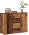 vidaXL - Dressoir - 88x30x64 - cm - bewerkt - hout - oud - houtkleurig