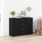 vidaXL - Dressoir - 88x30x64 - cm - bewerkt - hout - zwart - eikenkleurig