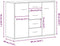 vidaXL - Dressoir - 88x30x64 - cm - bewerkt - hout - zwart - eikenkleurig