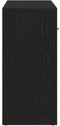 vidaXL - Dressoir - 88x30x64 - cm - bewerkt - hout - zwart - eikenkleurig