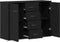 vidaXL - Dressoir - 88x30x64 - cm - bewerkt - hout - zwart - eikenkleurig