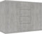 vidaXL - Dressoir - 88x30x65 - cm - bewerkt - hout - betongrijs