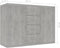 vidaXL - Dressoir - 88x30x65 - cm - bewerkt - hout - betongrijs