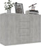 vidaXL - Dressoir - 88x30x65 - cm - bewerkt - hout - betongrijs