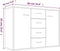 vidaXL - Dressoir - 88x30x65 - cm - bewerkt - hout - betongrijs