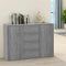 vidaXL - Dressoir - 88x30x65 - cm - bewerkt - hout - betongrijs