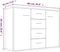 vidaXL - Dressoir - 88x30x65 - cm - bewerkt - hout - bruin - eikenkleur