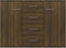 vidaXL - Dressoir - 88x30x65 - cm - bewerkt - hout - bruin - eikenkleur