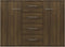 vidaXL - Dressoir - 88x30x65 - cm - bewerkt - hout - bruin - eikenkleur