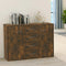 vidaXL - Dressoir - 88x30x65 - cm - bewerkt - hout - gerookt - eikenkleurig