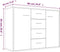 vidaXL - Dressoir - 88x30x65 - cm - bewerkt - hout - gerookt - eikenkleurig