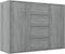 vidaXL - Dressoir - 88x30x65 - cm - bewerkt - hout - grijs - sonoma - eikenkleurig