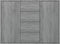 vidaXL - Dressoir - 88x30x65 - cm - bewerkt - hout - grijs - sonoma - eikenkleurig