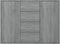 vidaXL - Dressoir - 88x30x65 - cm - bewerkt - hout - grijs - sonoma - eikenkleurig