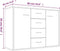 vidaXL - Dressoir - 88x30x65 - cm - bewerkt - hout - grijs - sonoma - eikenkleurig