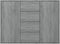 vidaXL - Dressoir - 88x30x65 - cm - bewerkt - hout - grijs - sonoma - eikenkleurig