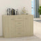 vidaXL - Dressoir - 88x30x65 - cm - bewerkt - hout - sonoma - eikenkleurig