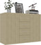 vidaXL - Dressoir - 88x30x65 - cm - bewerkt - hout - sonoma - eikenkleurig