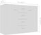 vidaXL - Dressoir - 88x30x65 - cm - bewerkt - hout - wit