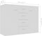 vidaXL - Dressoir - 88x30x65 - cm - bewerkt - hout - wit